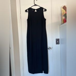Black maxi dress with slit